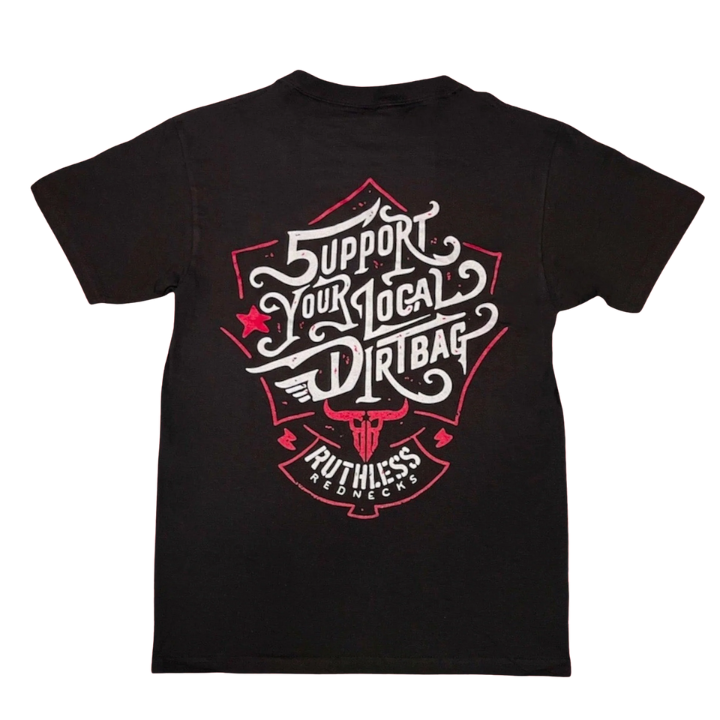 S/S SUPPORT LOCAL DIRTBAG - BLK